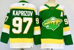 #97 Kirill Kaprizov Minnesota Wild stitched hockey jersey green