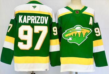 #97 Kirill Kaprizov Minnesota Wild  stitched hockey jersey green MEN WOMEN YOUTH S-6XL SIZE
