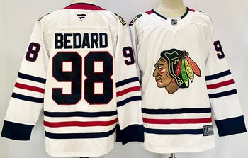#98 CONNOR BEDARD CHICAGO BLACKHAWKS white hockey jersey MEN WOMEN YOUTH S-6XL SIZE