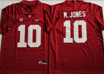 Alabama Crimson Tide Red 10 M.JONES Football Jersey MEN WOMEN YOUTH S-6XL SIZE