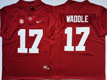 Alabama Crimson Tide Red 17 WADDLE Football Jersey MEN WOMEN YOUTH S-6XL SIZE