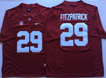 Alabama Crimson Tide Red 29 FITZPATRICK Football Jersey MEN WOMEN YOUTH S-6XL SIZE