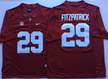 Alabama Crimson Tide Red 29 FITZPATRICK Football Jersey MEN WOMEN YOUTH S-6XL SIZE