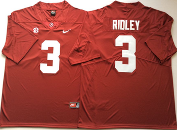 Alabama Crimson Tide Red 3 RIDLEY Football Jersey MEN WOMEN YOUTH S-6XL SIZE
