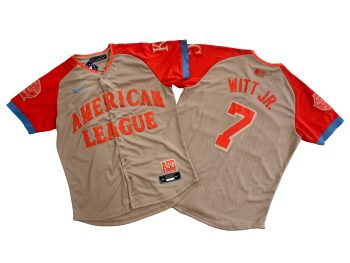 American League Bobby Witt Jr. Cream 2024 MLB All-Star Game Limited Player Jersey MEN WOMEN YOUTH S-6XL SIZE
