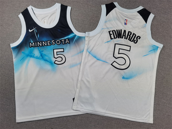 Anthony Edwards #5 Minnesota Timberwolves Swingman 25New Jersey City Edition MEN WOMEN YOUTH S-6XL SIZE