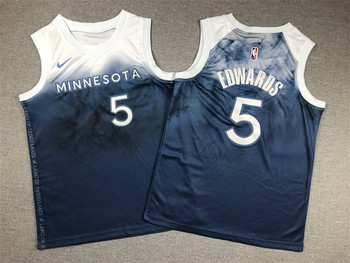 Anthony Edwards #5 Minnesota Timberwolves Swingman NBA Jersey City Edition MEN WOMEN YOUTH S-6XL SIZE