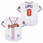 Atlanta Braves JAVIER LOPEZ 1995 World Series Baseball Jersey WHITE