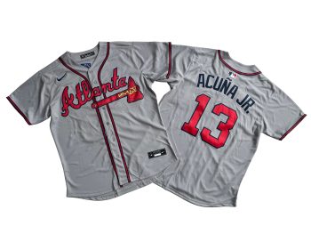 Atlanta Braves Ronald Acuña Jr. Gray Away Limited Player Jersey MEN WOMEN YOUTH S-6XL SIZE