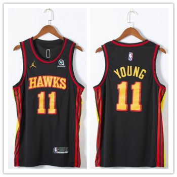 Atlanta Hawks #11 Trae Young stitched basketball jersey black MEN WOMEN YOUTH S-6XL SIZE
