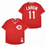 Barry Larkin Cincinnati Reds Jersey Mitchell & Ness red