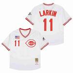 Barry Larkin Cincinnati Reds Jersey Mitchell & Ness white men women youth size S-6XL
