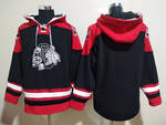 Blank version CHICAGO BLACKHAWKS stitched hoodie jersey-black MEN WOMEN YOUTH S-6XL SIZE