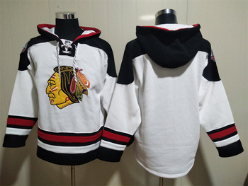 Blank version CHICAGO BLACKHAWKS stitched hoodie jersey-white MEN WOMEN YOUTH S-6XL SIZE