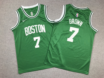 Boston Celtics #7 Jay Brown stitched basketball jersey -green MEN WOMEN YOUTH S-6XL SIZE