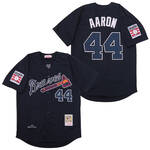 Braves #44 Hank Aaron Jersey Old Style Uniform black Raglan men women youth size S-6XL