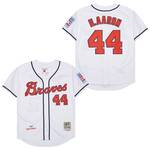 Braves #44 Hank Aaron Jersey Old Style Uniform white men women youth size S-6XL