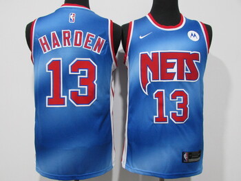 Brooklyn Nets #13 James Harden stitched basketball  Jersey blue MEN WOMEN YOUTH S-6XL SIZE