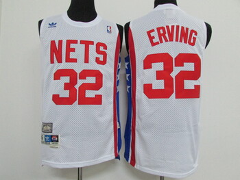 Brooklyn Nets #32 Julius Ervingstitched basketball  Jersey white retro version MEN WOMEN YOUTH S-6XL SIZE