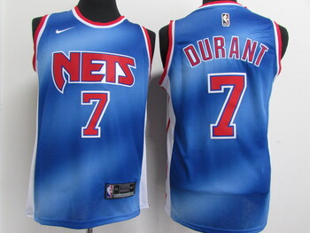 Brooklyn Nets #7 Kevin Durant stitched basketball  Jersey blue MEN WOMEN YOUTH S-6XL SIZE