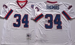 Buffalo Bills White #34 THOMAS Mitchell & Ness Football Jersey Retro men women youth size S-6XL