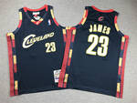 CLEVELAND CAVALIERS #23 LEBRON JAMES stitched jersey-retro navy