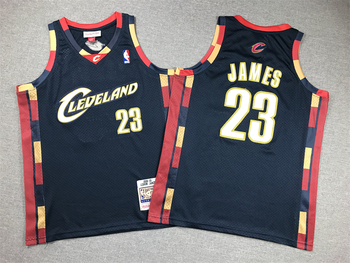 CLEVELAND CAVALIERS #23 LEBRON JAMES stitched jersey retro navy MEN WOMEN YOUTH S-6XL SIZE