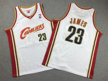 CLEVELAND CAVALIERS #23 LEBRON JAMES stitched jersey retro white MEN WOMEN YOUTH S-6XL SIZE