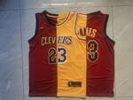 CLEVELAND CAVALIERS #23 LEBRON JAMES stitched jersey-spilt version
