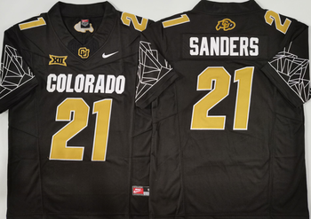 COLORADO BUFFALOES Black #21 SANDERS  Football Jersey MEN WOMEN YOUTH S-6XL SIZE