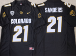 COLORADO BUFFALOES Black 21 SANDERS Football Jersey MEN WOMEN YOUTH S-6XL SIZE