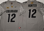COLORADO BUFFALOES GRAY #12 HUNTER New style Football Jersey MEN WOMEN YOUTH S-6XL SIZE