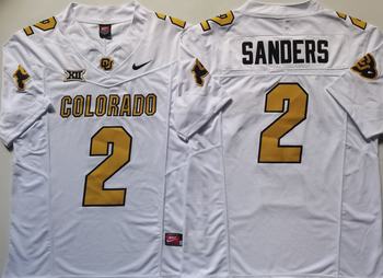 COLORADO BUFFALOES White #2 SANDERS Football Jersey MEN WOMEN YOUTH S-6XL SIZE