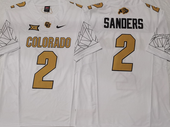 COLORADO BUFFALOES White #2 SANDERS New style Football Jersey MEN WOMEN YOUTH S-6XL SIZE