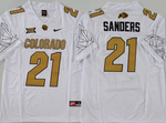 COLORADO BUFFALOES White #21 SANDERS Football Jersey MEN WOMEN YOUTH S-6XL SIZE