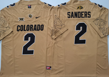 COLORADO BUFFALOES Yellow #2 SANDERS Football Jersey MEN WOMEN YOUTH S-6XL SIZE