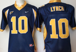 California Golden Bears Blue 10 Marshawn Lynch Football Jersey MEN WOMEN YOUTH S-6XL SIZE