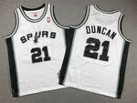 Camiseta juvenil Mitchell & Ness Tim Duncan negra San Antonio Spurs Swingman Throwback white MEN WOMEN YOUTH S-6XL SIZE