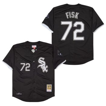 Carlton Fisk Chicago White Sox Jersey Mitchell & Ness men women youth size S-6XL