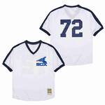 Carlton Fisk Chicago White Sox Jersey Mitchell & Ness white retro men women youth size S-6XL
