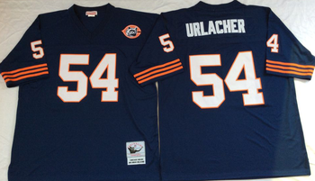 Chicago Bears Blue #54 URLACHER retro Mitchell & Ness Football Jersey Retro men women youth size S-6XL