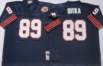 Chicago Bears Blue 89 DITKA Mitchell & Ness Football Jersey Retro men women youth size S-6XL