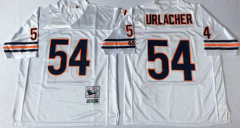 Chicago Bears White #54 URLACHER Mitchell & Ness Football Jersey Retro men women youth size S-6XL