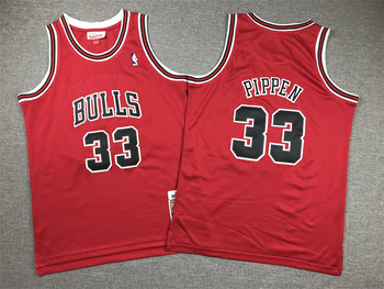 Chicago Bulls #33 Scottie Pippen retro stitched jersey red MEN WOMEN YOUTH S-6XL SIZE