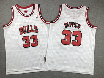 Chicago Bulls #33 Scottie Pippen retro stitched jersey white MEN WOMEN YOUTH S-6XL SIZE
