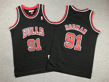 Chicago Bulls #91 Dennis Rodman retro stitched jersey black MEN WOMEN YOUTH S-6XL SIZE