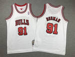 Chicago Bulls #91 Dennis Rodman retro stitched jersey white MEN WOMEN YOUTH S-6XL SIZE