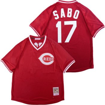 Chris Sabo Cincinnati Reds Jersey Mitchell & Ness red men women youth size S-6XL
