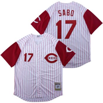 Chris Sabo Cincinnati Reds Jersey Mitchell & Ness white men women youth size S-6XL