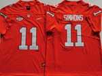 Clemson Tigers Orange 11 SIMMONS Football Jersey MEN WOMEN YOUTH S-6XL SIZE